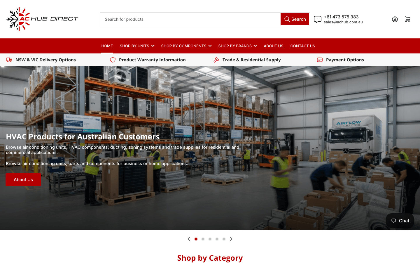 AC Hub Direct, HVAC / Ecommerce website